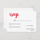 Antwoord Modern Plain Minimalist Rood Wit (Voorkant / Achterkant)