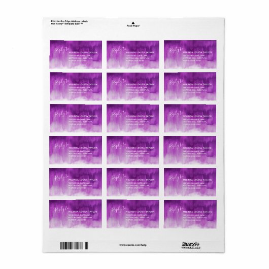 Antwoord op abstracte adresetiketten voor kunstbru etiket (Full Sheet)