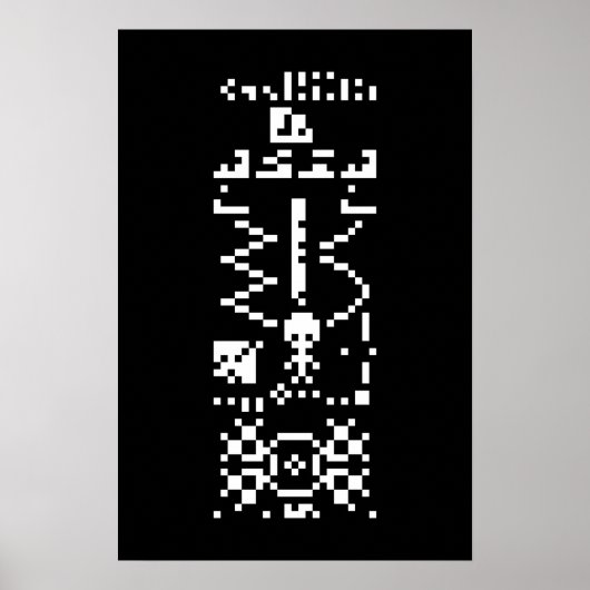 Antwoord op Arecibo binair bericht Poster (Voorkant)