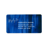 Antwoord op blauwe adresetiketten voor abstracte k etiket (Voorkant)