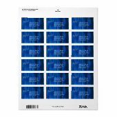 Antwoord op blauwe adresetiketten voor abstracte k etiket (Full Sheet)