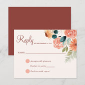 Antwoord op herfstbloemen in roestige herfstveld (Voorkant / Achterkant)