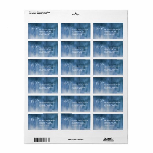 Antwoord op moderne adresetiketten voor abstracte etiket (Full Sheet)