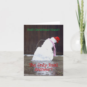 Antwoord op na-Kerst depressie Feestdagen Kaart