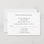 Antwoord op Poppies Bruiloftsontvangst Kaart (Achterkant)