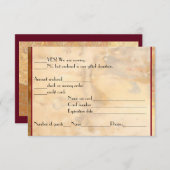 Antwoord op RSVP van wijngebrande wijn (Voorkant / Achterkant)