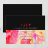 Antwoord op RSVP waterverf Weddenschap Kaart (Voorkant / Achterkant)