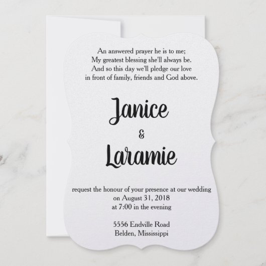 Antwoord op uitnodiging voor weddenschappen (Voorkant)