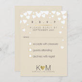 antwoord op vraag rsvp elegant , romantische liefd kaart (Voorkant / Achterkant)