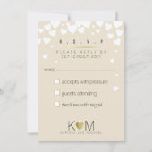 antwoord op vraag rsvp elegant , romantische liefd kaart (Voorkant)