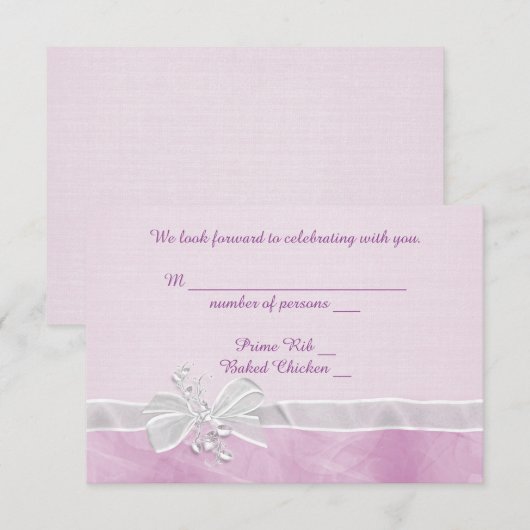 Antwoord op witte trouwboog kaart (Voorkant / Achterkant)