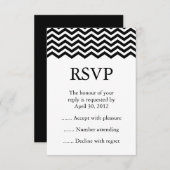 Antwoord op zwart-witgebeurtenissen, RSVP- of resp (Voorkant / Achterkant)