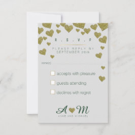 Antwoord, Reageer R.S.V.P. Love Wedding RSVP Kaartje