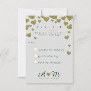 Antwoord, Reageer R.S.V.P. Love Wedding RSVP Kaartje