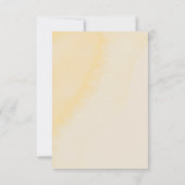 Antwoord, Reageer RSVP . Gele waterverf bruiloft (Achterkant)