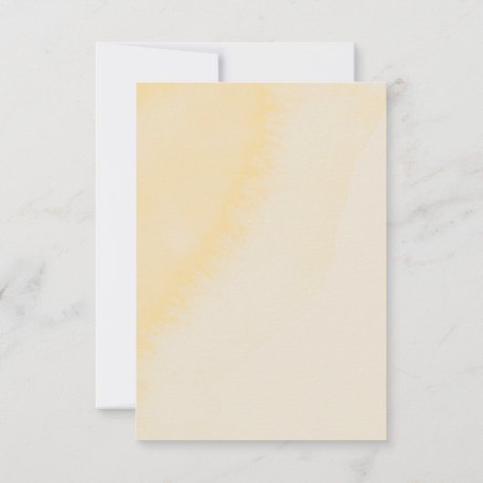 Antwoord, Reageer RSVP . Gele waterverf bruiloft (Achterkant)