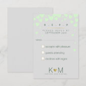 Antwoord Reageer RSVP . Romantische liefde bruilof (Voorkant / Achterkant)