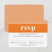 ANTWOORD RSVP ANTWOORD vet eenvoudig sinaasappel (Voorkant / Achterkant)