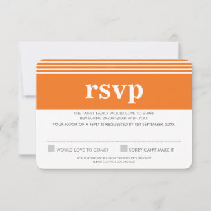 ANTWOORD RSVP ANTWOORD vet eenvoudig sinaasappel