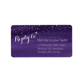 Antwoord sterrenhemel bruiloft adresetiketten etiket