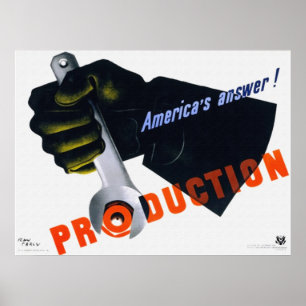 Antwoord van Amerika - Productie-Poster Poster