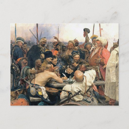 Antwoord van de Zaporozhian Cossacks Briefkaart (Voorkant)