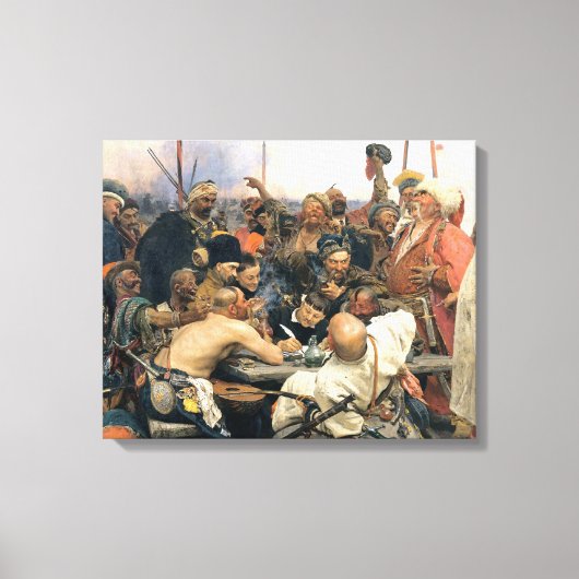 Antwoord van de Zaporozhian Cossacks Canvas Afdruk (Voorkant)