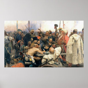 Antwoord van de Zaporozhian Cossacks Poster