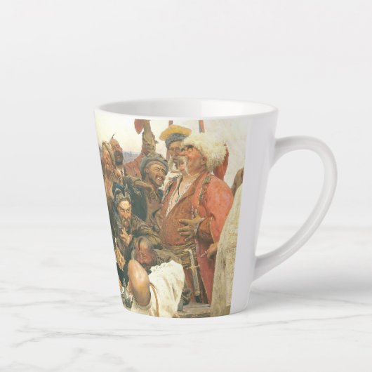 Antwoord van de Zaporozhian Kozakken-Ilya Repin Sm Latte Mok (Rechts)