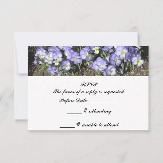 Antwoord van Pansies Wedding RSVP (Voorkant)