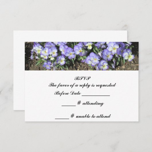 Antwoord van Pansies Wedding RSVP (Voorkant / Achterkant)