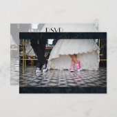 Antwoord van vijftiger jaren stijl bruidspaar (Voorkant / Achterkant)