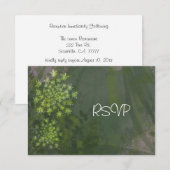 Antwoord voor Huwelijksreceptie met Fluweelachtige Kaart (Voorkant / Achterkant)