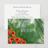 Antwoord voor Poppy's Trouwreceptie Kaart (Voorkant / Achterkant)