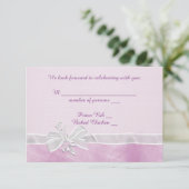 Antwoord witte trouwboog kaart (Staand voorkant)