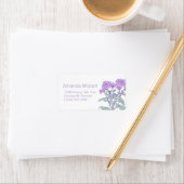 antwoordadres voor Paarse bloem Etiket (Insitu)