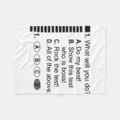 Antwoordblad Rock Het examen School Testen Aanmoed Fleece Deken (Voorkant (Horizontaal))