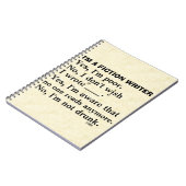 Antwoordblad voor grappige schrijfmachine notitieboek (Linkerzijde)