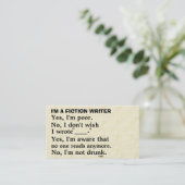 Antwoordblad voor grappige schrijfmachine visitekaartje (Staand voorkant)