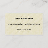 Antwoordblad voor grappige schrijfmachine visitekaartje (Achterkant)