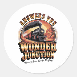 Antwoorden Vbs Wonder Junction Christelijke Trein Ronde Sticker