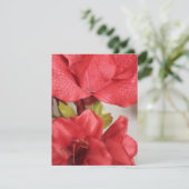 antwoordkaart amaryllis bruiloft Rood RSVP Kaartje (Staand voorkant)