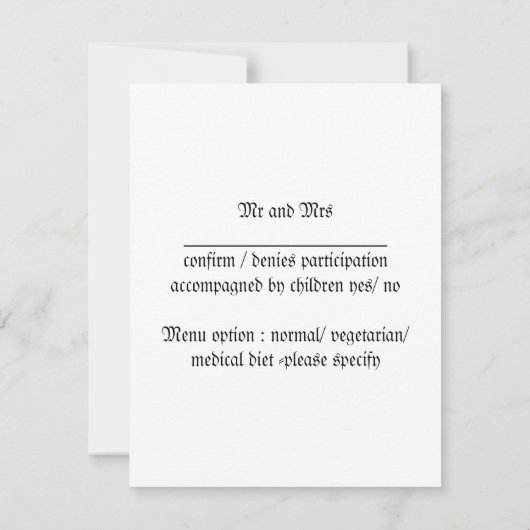 antwoordkaart amaryllis bruiloft Rood RSVP Kaartje (Achterkant)