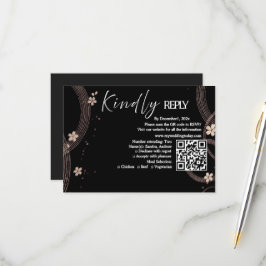 Antwoordkaart Arch Serenity Black Premium RSVP Kaartje