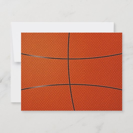 Antwoordkaart Bar Mitzvah Orange Blue Basketball Kaart (Achterkant)