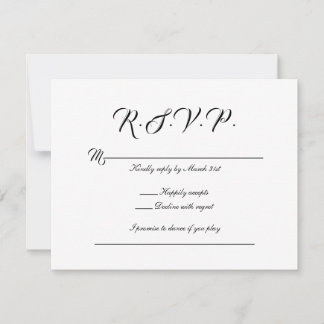 Antwoordkaart | Blauwe Orchidee RSVP Kaartje