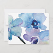 Antwoordkaart | Blauwe Orchidee RSVP Kaartje (Achterkant)