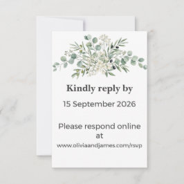 Antwoordkaart Botanische Tuin Romantiek RSVP Kaartje