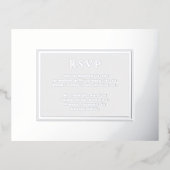 Antwoordkaart bruiloft RSVP Modern zilver luxe Folie Feestdagen Briefkaart (Voorkant)