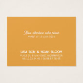 Antwoordkaart Colorus - Orange Visitekaartje (Achterkant)